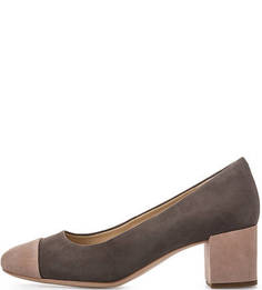 Замшевые туфли на низком каблуке Clarks
