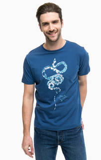 Хлопковая футболка с принтом Lerros