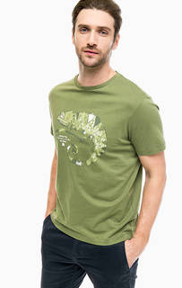 Хлопковая футболка с принтом Lerros