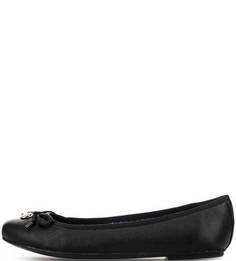 Кожаные балетки черного цвета Tommy Hilfiger