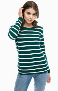 Зеленый джемпер в полоску Ichi