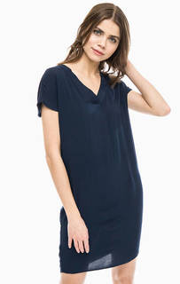 Синее платье с короткими рукавами Ichi