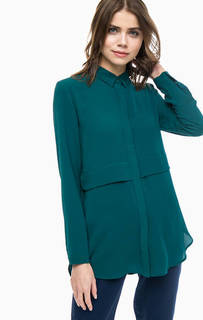 Зеленая туника-блуза на пуговицах Ichi