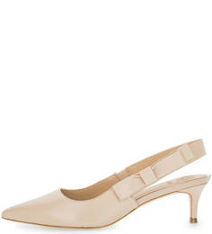 Кожаные босоножки на низком каблуке Guess