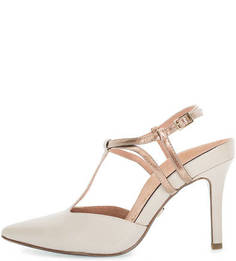 Кожаные босоножки на каблуке Tamaris