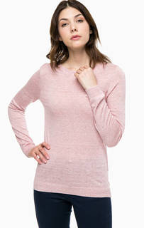 Джемпер кораллового цвета из льна и хлопка Lacoste