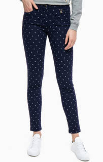 Зауженные синие брюки из хлопка Pennyblack