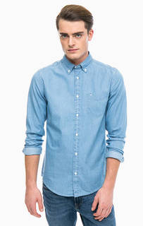 Синяя рубашка с карманом Wrangler