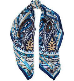Шелковый платок с принтом пейсли Eleganzza
