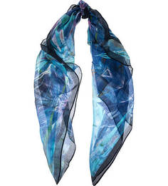 Синий трикотажный платок Eleganzza