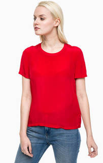 Красная блуза из вискозы Calvin Klein Jeans