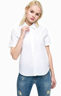 Хлопковая рубашка прямого кроя Calvin Klein Jeans