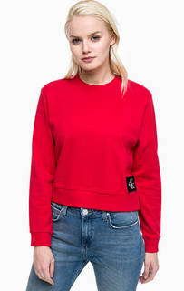 Красный свитшот из хлопка Calvin Klein Jeans