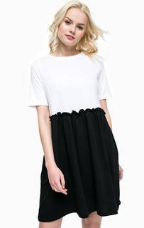 Хлопковое платье с расклешенной юбкой Noisy May