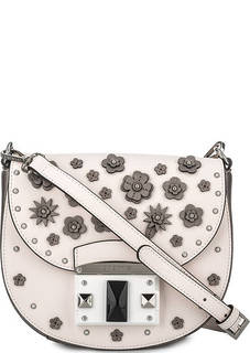 Маленькая кожаная сумка с нашивками Cromia