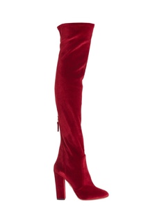 Бархатные сапоги Velvet Thigh High 105 Aquazzura