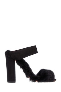 Меховые мюли Purr Purr Sandal 105 Aquazzura