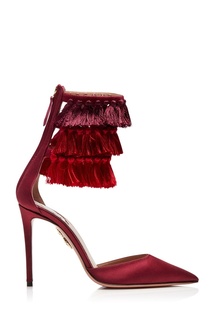 Сатиновые туфли Aquazzura x Claudia Schiffer  Lou Lou"s Pump 105