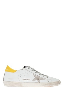Кожаные кеды с яркой деталью Superstar Golden Goose Deluxe Brand