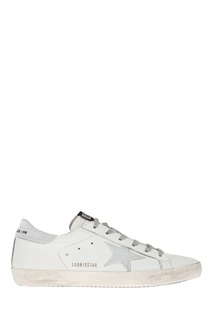Кожаные кеды с серебристыми звездами Superstar Golden Goose Deluxe Brand