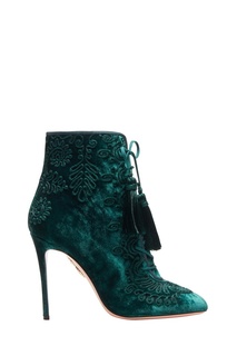 Бархатные ботильоны Almaty Bootie 105 Aquazzura