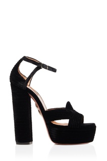 Бархатные босоножки Ava Plateau 140 Aquazzura