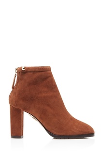 Замшевые ботильоны коричневого цвета Albemarle Bootie 85 Aquazzura