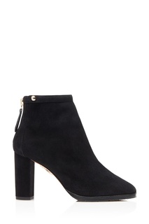 Замшевые ботильоны черного цвета Albemarle Bootie 85 Aquazzura