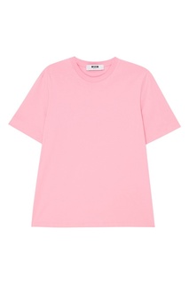 Розовая хлопковая футболка Msgm