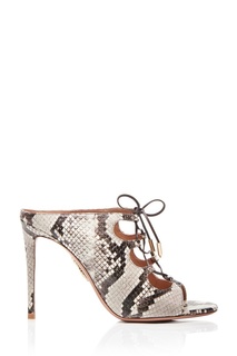 Мюли из змеиной кожи Flirt Mule 105 Aquazzura