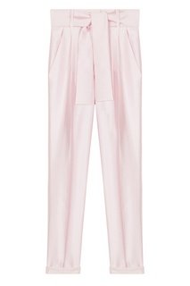 Розовые брюки с широким поясом Maje