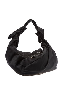 Черная текстильная сумка-хобо Simone Rocha