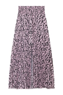 Розовая юбка с контрастным принтом Maje