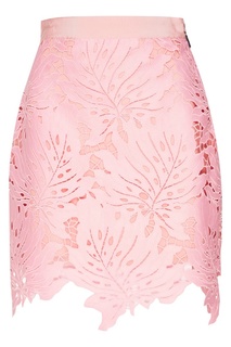 Розовая юбка с ажурными листьями Msgm