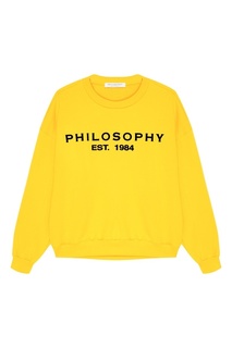 Желтый свитшот с логотипом Philosophy di Lorenzo Serafini