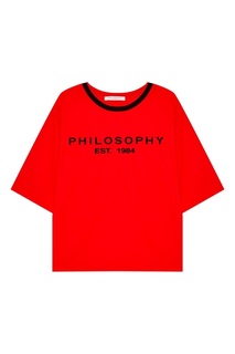 Красная футболка с логотипом Philosophy di Lorenzo Serafini