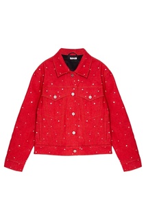 Красная куртка с кристаллами Miu Miu