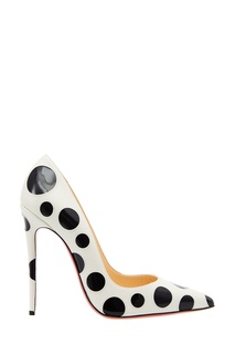 Белые туфли в горох So Kate Bubble 120 Christian Louboutin