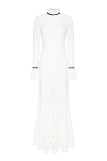 Белое шелковое платье с драпировкой A LA Russe