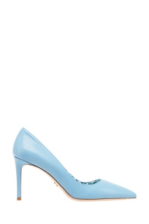 Голубые кожаные туфли Prada