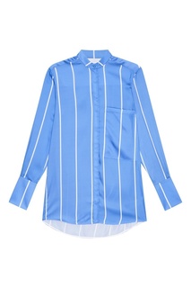 Голубая блузка в полоску Victoria Beckham