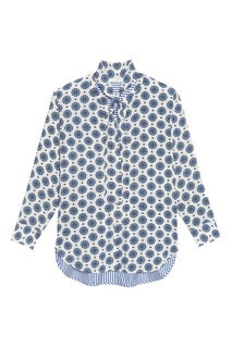 Шелковая блузка с контрастным принтом Sandro