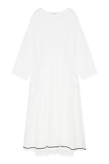 Белое платье-миди из хлопка Philosophy di Lorenzo Serafini