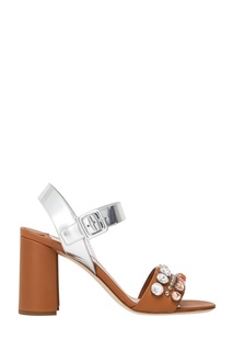 Кожаные босоножки Miu Miu