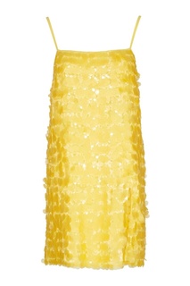 Шелковое платье с пайетками Miu Miu