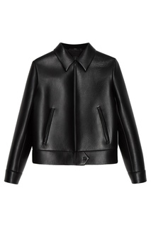 Черная кожаная куртка Prada