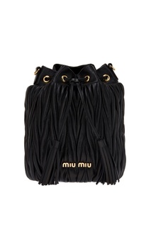 Драпированная сумка-торба Bucket Bag Miu Miu