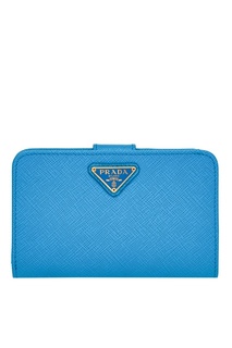 Голубой кошелек из сафьяновой кожи Prada