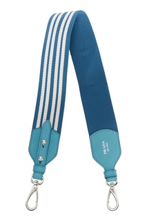 Голубой текстильный ремень для сумки Prada