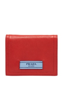 Красный складной кошелек Prada